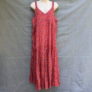 Joie Limited Edition Res V-Neck Ladies Maxi Tiered  Summer Dress Tea Sz L